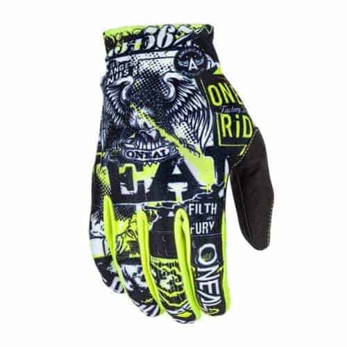 GUANTI ONEAL MATRIX YOUTH GLOVE ATTACK BAMBINO colore NERO-GIALLO-FLUO-BIANCO